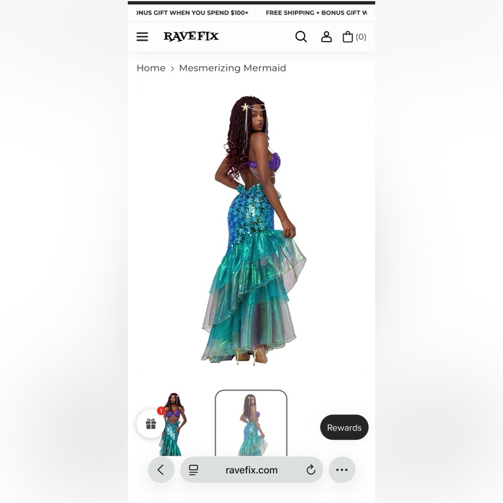Mermaid Costume - Purple and Green
